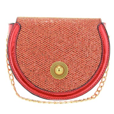 Glitter Saddle-shaped Crossbody Bag