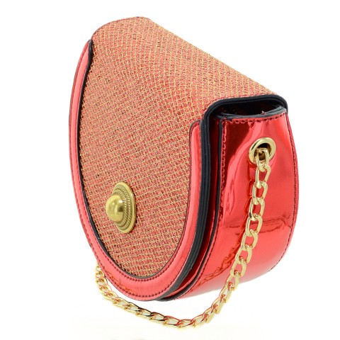 Glitter Saddle-shaped Crossbody Bag