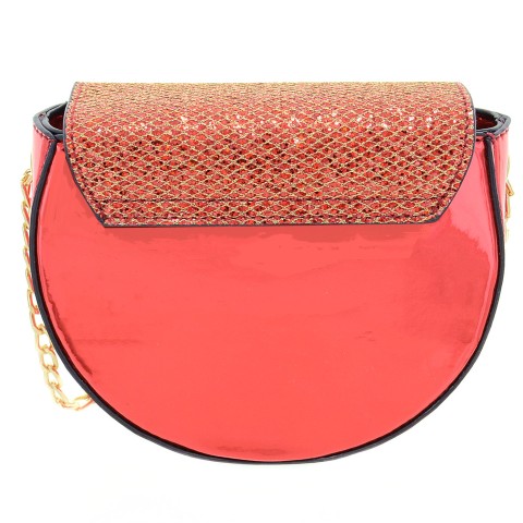 Glitter Saddle-shaped Crossbody Bag