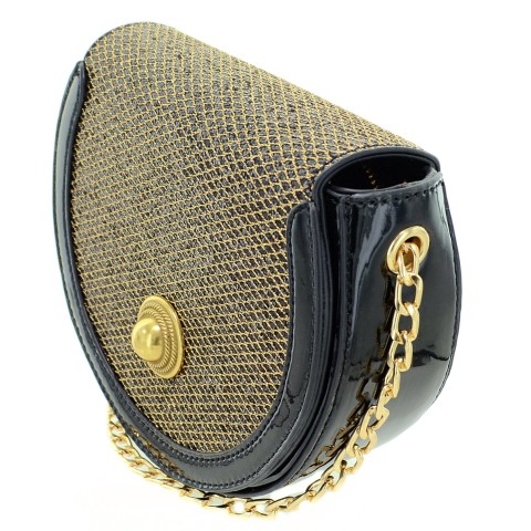 Glitter Saddle-shaped Crossbody Bag