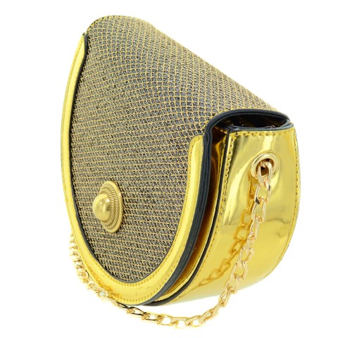 Glitter Saddle-shaped Crossbody Bag