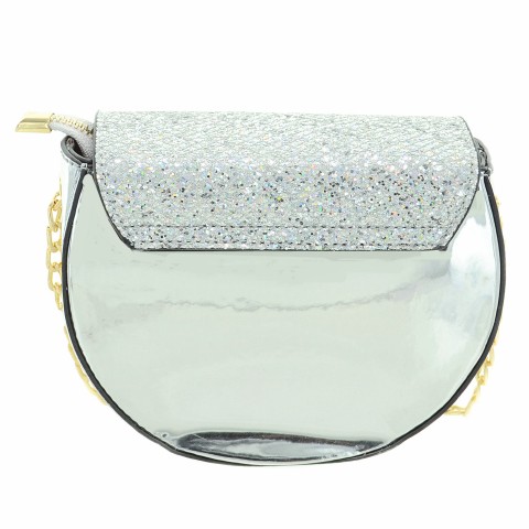 Glitter Saddle-shaped Crossbody Bag