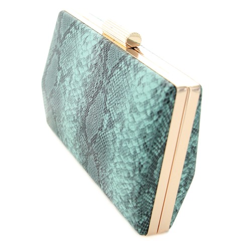 Python-embossed Clutch