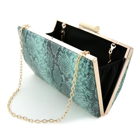 Python-embossed Clutch