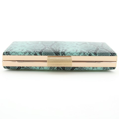 Python-embossed Clutch