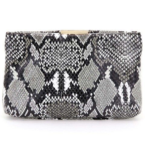 Python Embossed Clutch