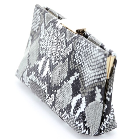 Python Embossed Clutch