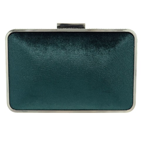 Crystal Frame Velvet Clutch