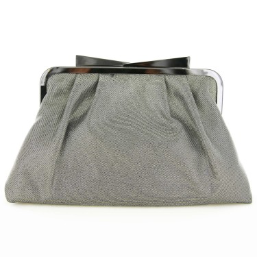 Bow Top Glitter Metallic Clutch/Evening Bag