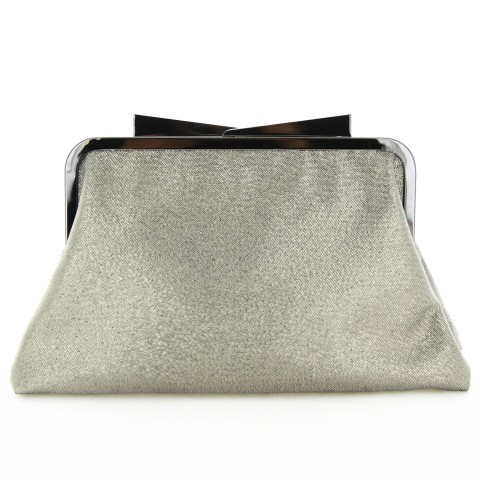 Bow Top Glitter Metallic Clutch/Evening Bag