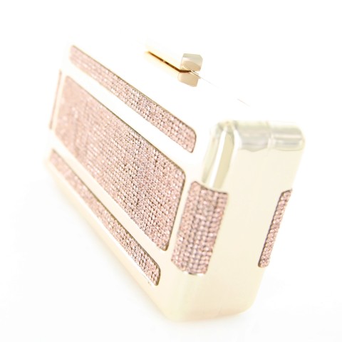 Crystal-Embellished Frame Clutch