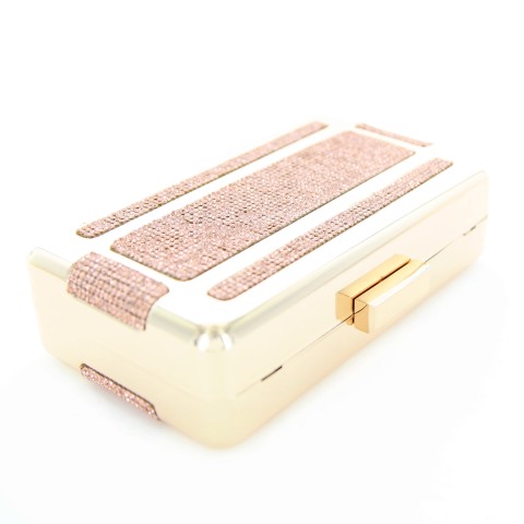 Crystal-Embellished Frame Clutch