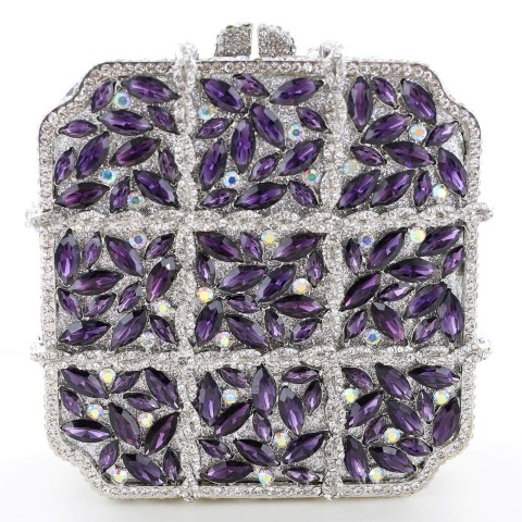 Crystal-Embellished Bow Evening Clutch