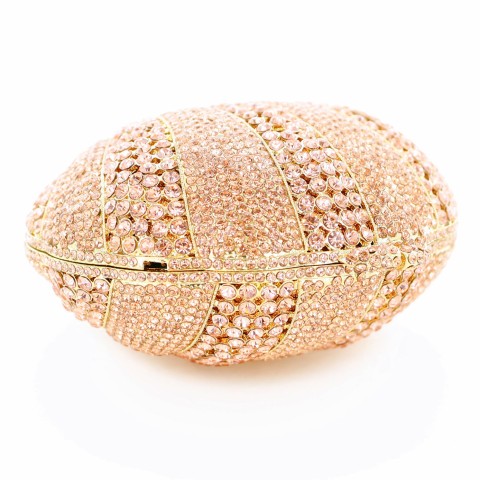 Crystal-Embellished Sea Shell Evening Clutch