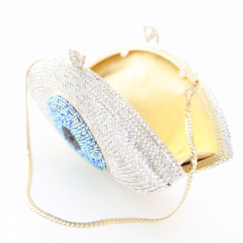 Crystal-Embellished  The Eye Evening Clutch