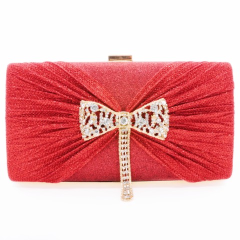 Glitter Rhinestone Bow Evening Clutch Purses