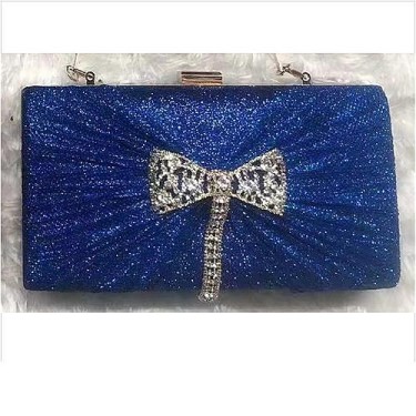 Glitter Rhinestone Bow Evening Clutch Purses