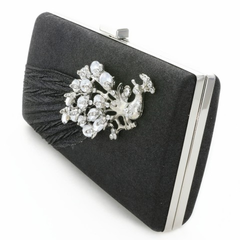 Glitter Rhinestone Pecok Evening Clutch Purses