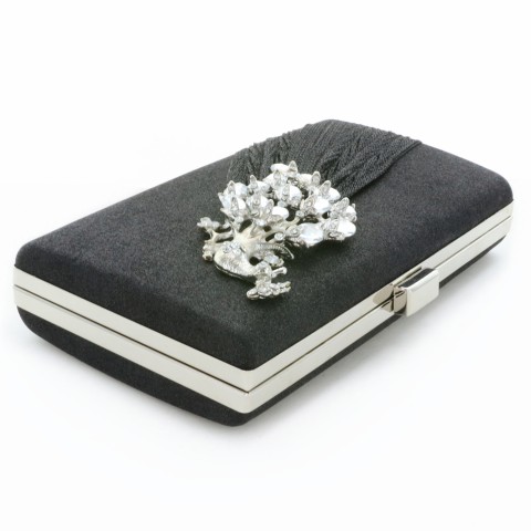 Glitter Rhinestone Pecok Evening Clutch Purses