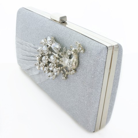 Glitter Rhinestone Pecok Evening Clutch Purses