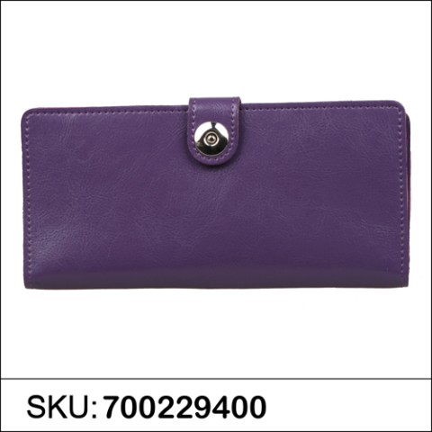 LEATHER WALLER Purple