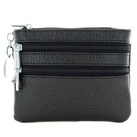 LEATHER WALLER Black