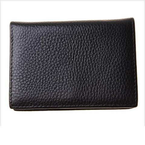 LEATHER WALLER Black